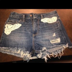 High waisted hollister jean shorts!